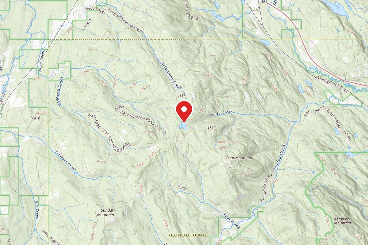 Kootenai Dispersed Campsite LOUIS LAKE SITE 1