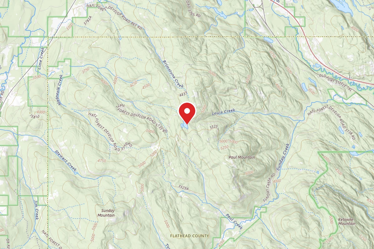 Kootenai Dispersed Campsite LOUIS LAKE SITE 2