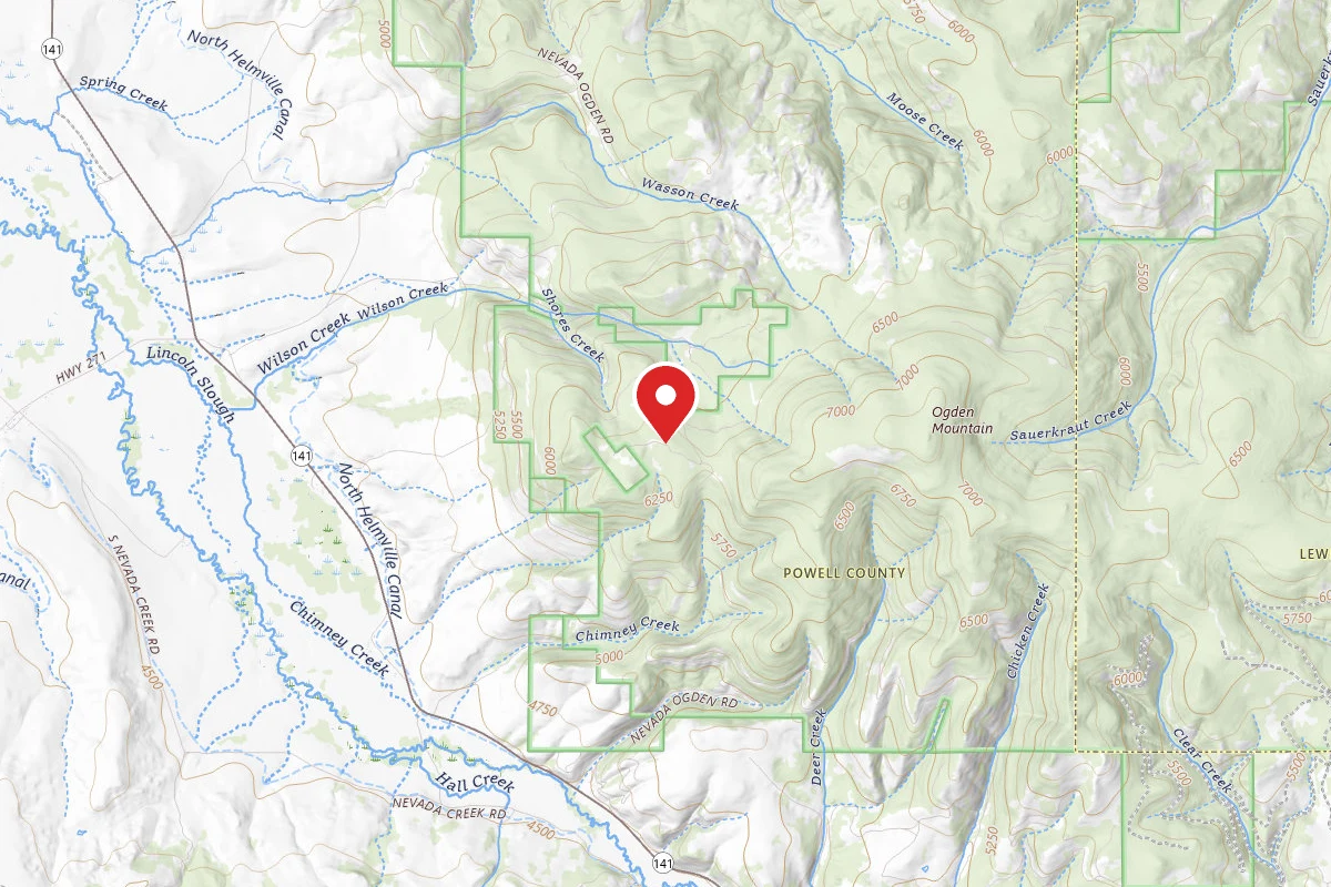 Helena-Lewis and Clark Dispersed Campsite MOOSE CR RD 1823-001