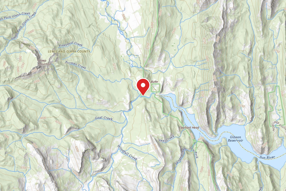 Helena-Lewis and Clark Dispersed Campsite S FK SUN 002
