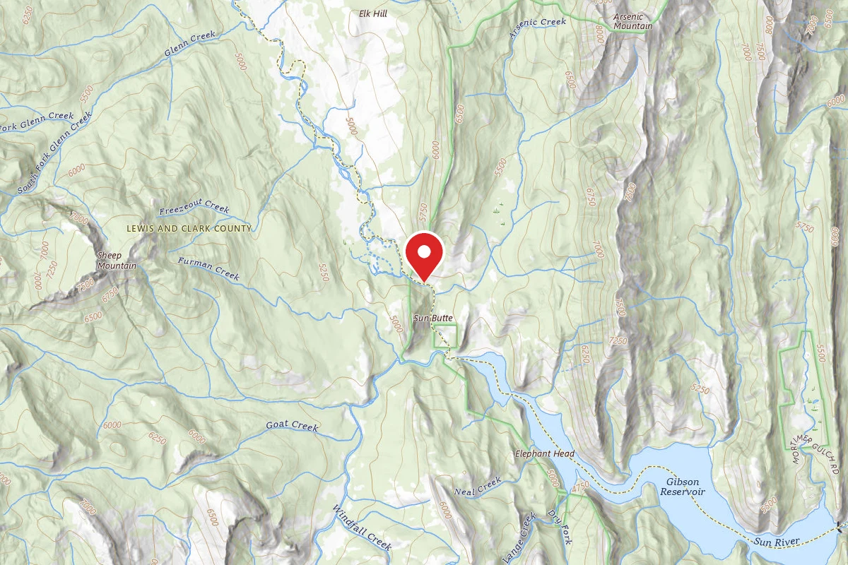 Helena-Lewis and Clark Dispersed Campsite N FK SUN 001