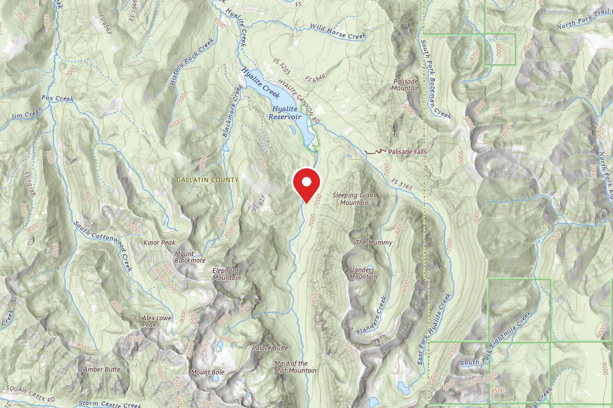 Custer Gallatin Dispersed Campsite FR620-GROTTO RD TRLHD CAMP