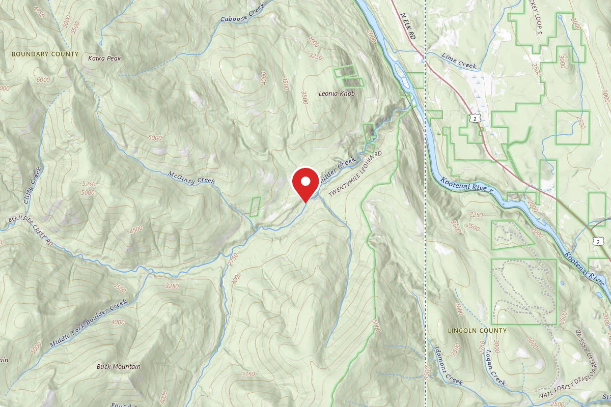Idaho Panhandle Dispersed Campsite BOULDER CREEK 02