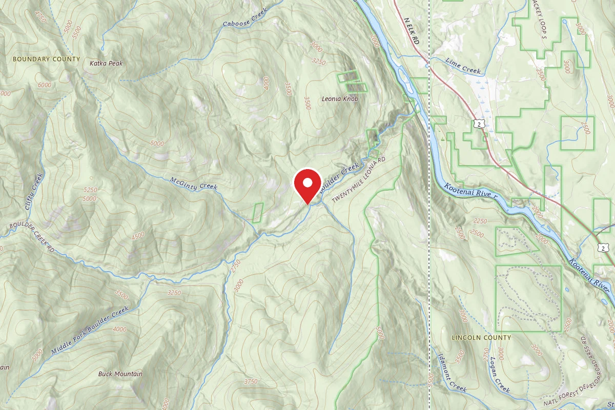 Idaho Panhandle Dispersed Campsite BOULDER CREEK 03