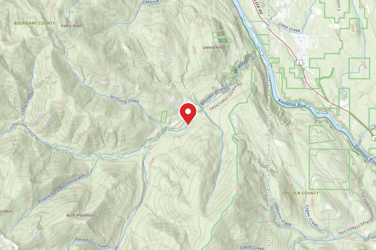 Idaho Panhandle Dispersed Campsite BOULDER CREEK 05