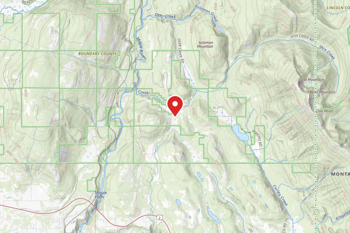 Idaho Panhandle Dispersed Campsite PERKINS LAKE ROAD 01