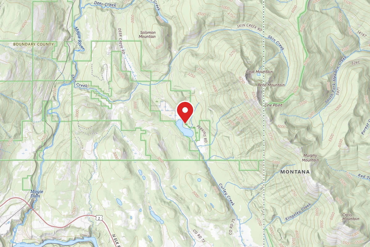 Idaho Panhandle Dispersed Campsite PERKINS LAKE ROAD 03