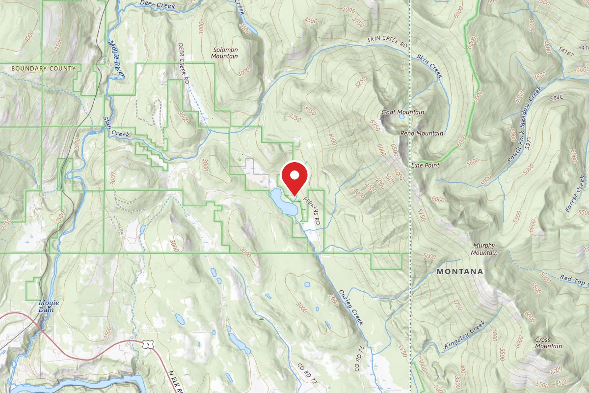 Idaho Panhandle Dispersed Campsite PERKINS LAKE ROAD 04