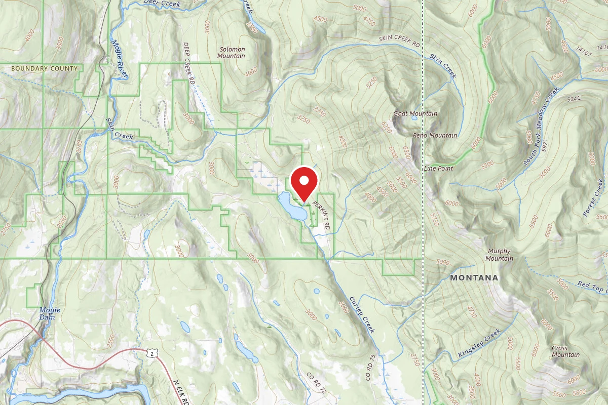 Idaho Panhandle Dispersed Campsite PERKINS LAKE ROAD 05