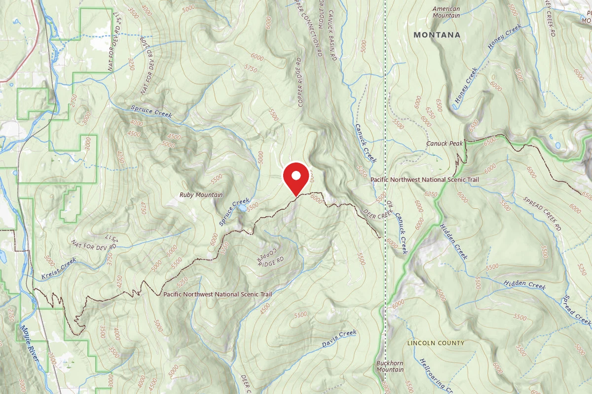 Idaho Panhandle Dispersed Campsite RUBY RIDGE TRAILHEAD 02