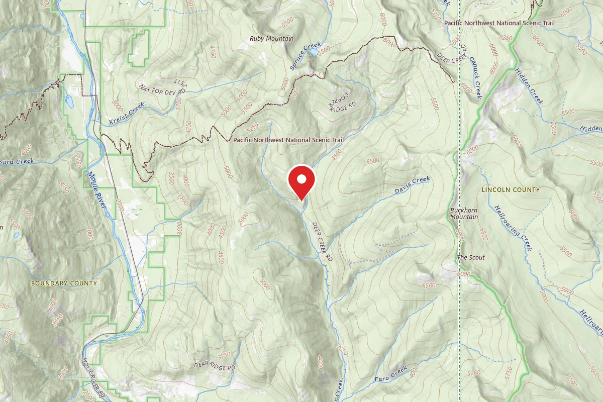 Idaho Panhandle Dispersed Campsite DEER CREEK ROAD 02