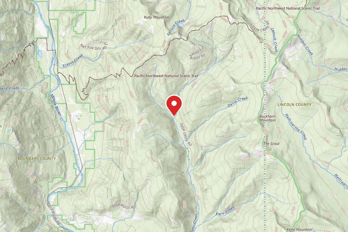 Idaho Panhandle Dispersed Campsite DEER CREEK ROAD 04