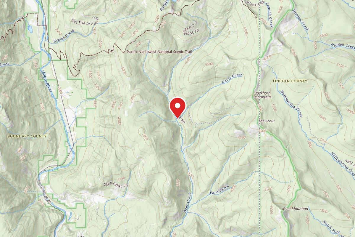 Idaho Panhandle Dispersed Campsite DEER CREEK ROAD 05