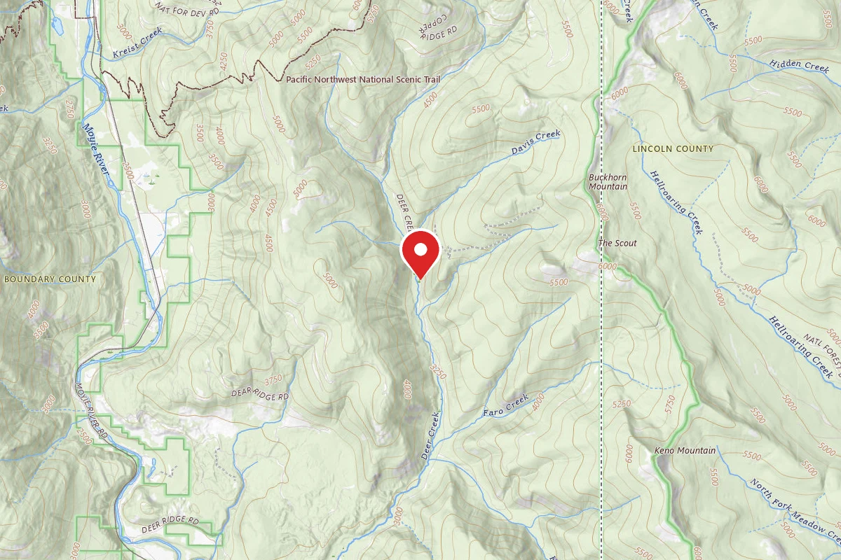 Idaho Panhandle Dispersed Campsite DEER CREEK ROAD 06