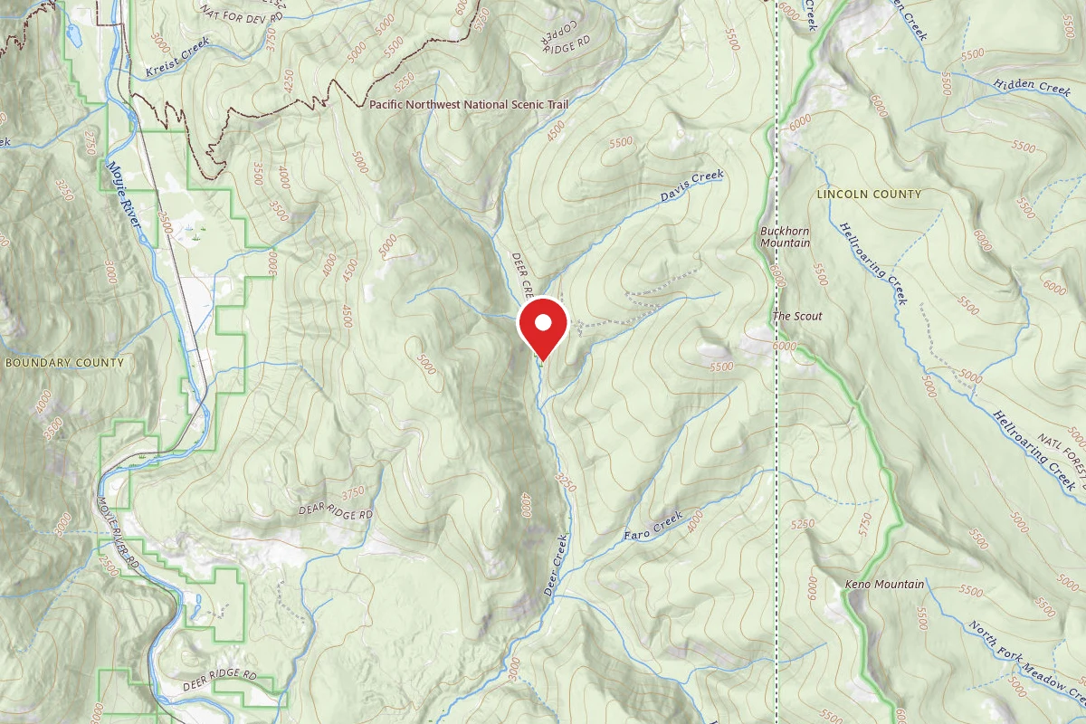 Idaho Panhandle Dispersed Campsite DEER CREEK ROAD 07