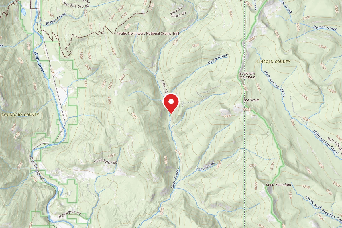 Idaho Panhandle Dispersed Campsite DEER CREEK ROAD 08
