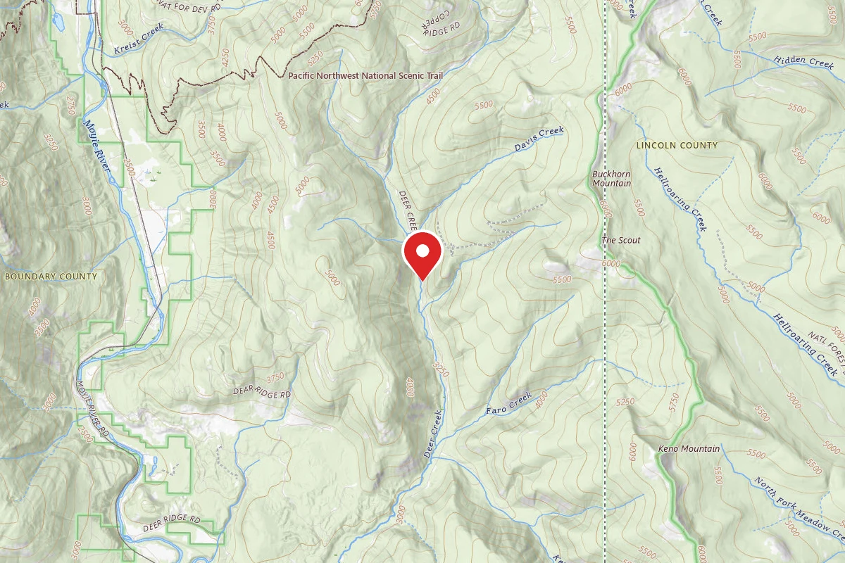 Idaho Panhandle Dispersed Campsite DEER CREEK ROAD 09