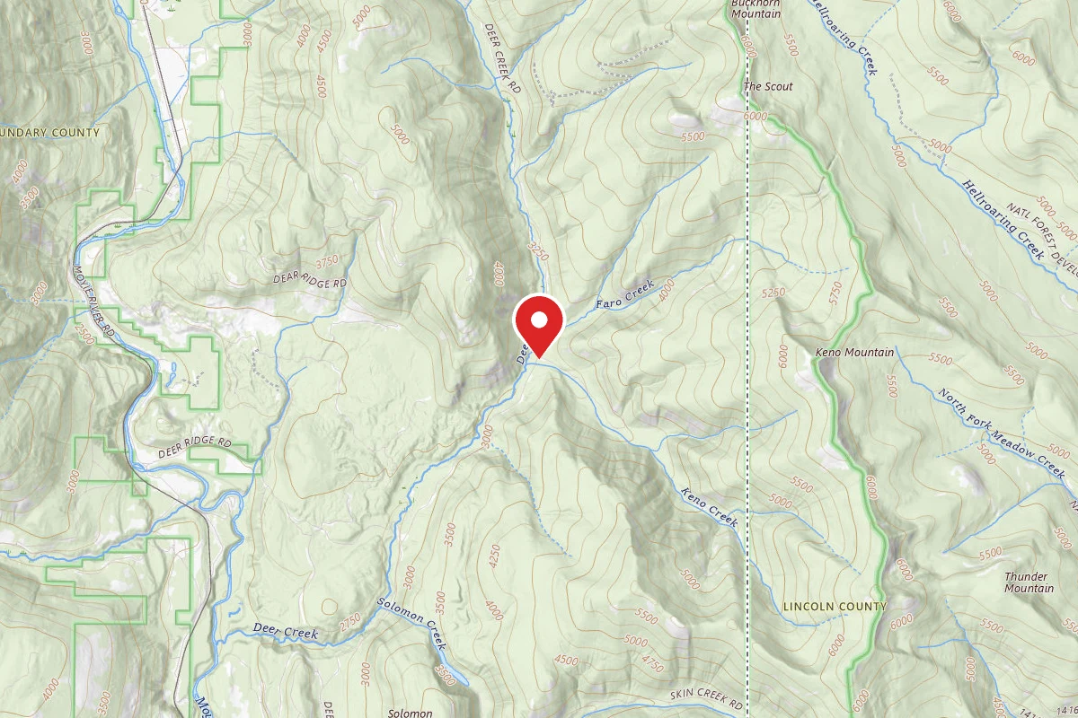Idaho Panhandle Dispersed Campsite KENO ROAD 01