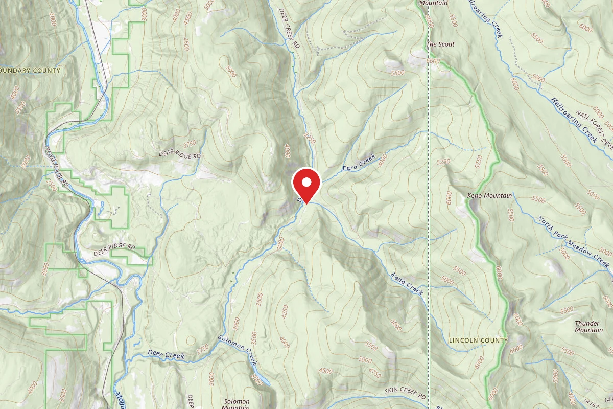 Idaho Panhandle Dispersed Campsite DEER CREEK ROAD 14