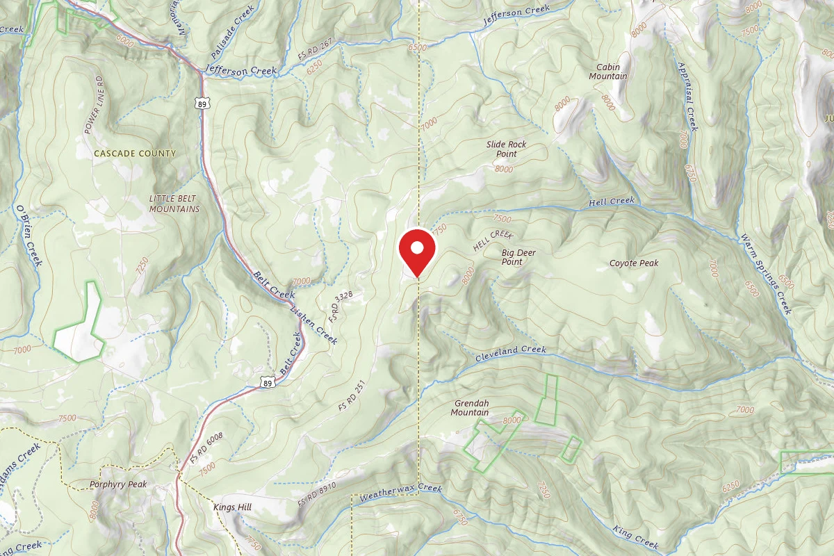 Helena-Lewis and Clark Dispersed Campsite TEPEE BUTTE -251-01