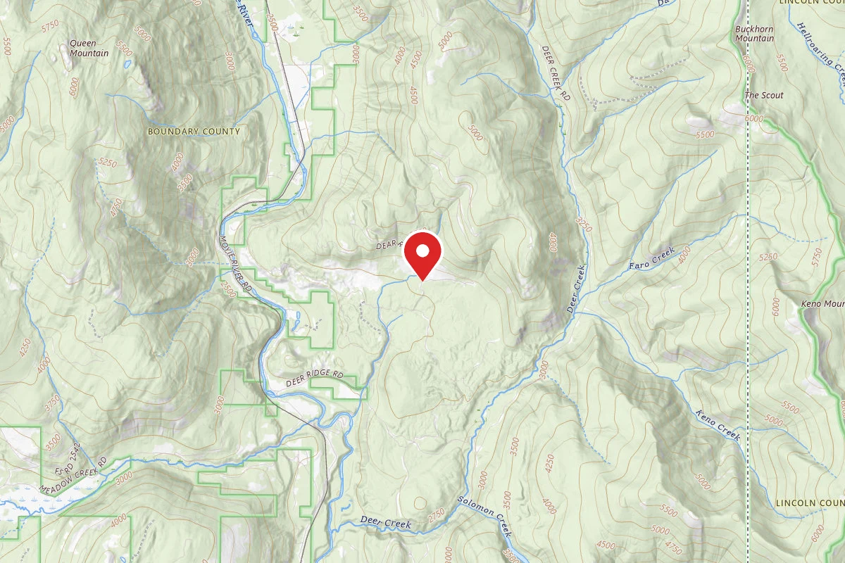 Idaho Panhandle Dispersed Campsite DEER RIDGE 01