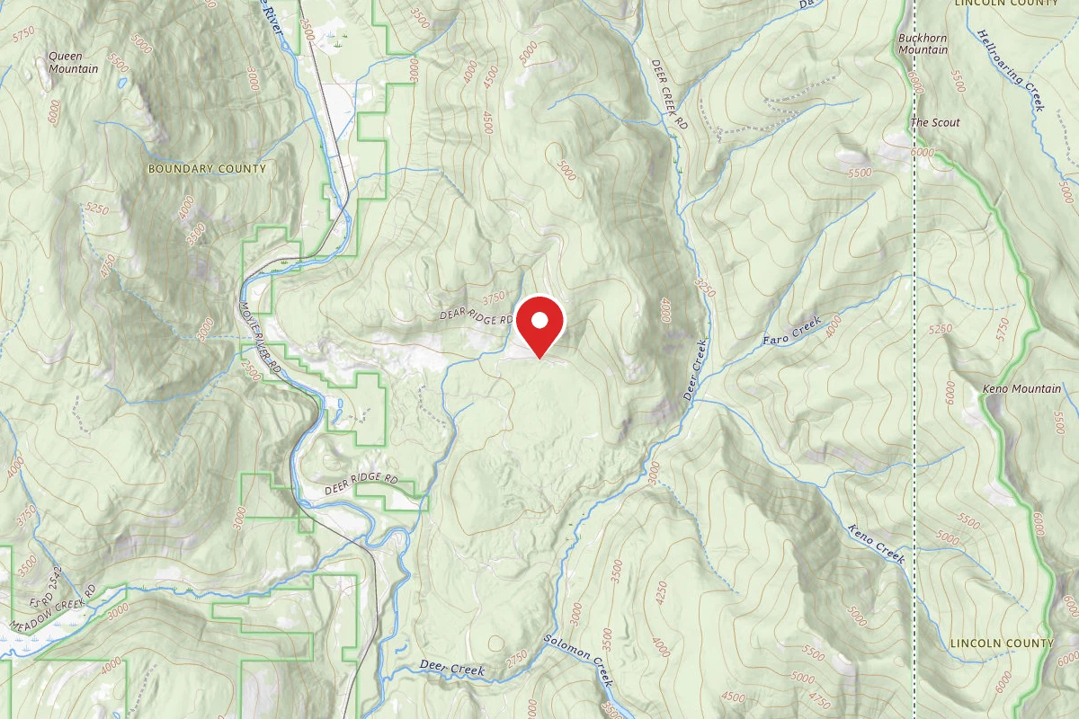 Idaho Panhandle Dispersed Campsite DEER RIDGE 02