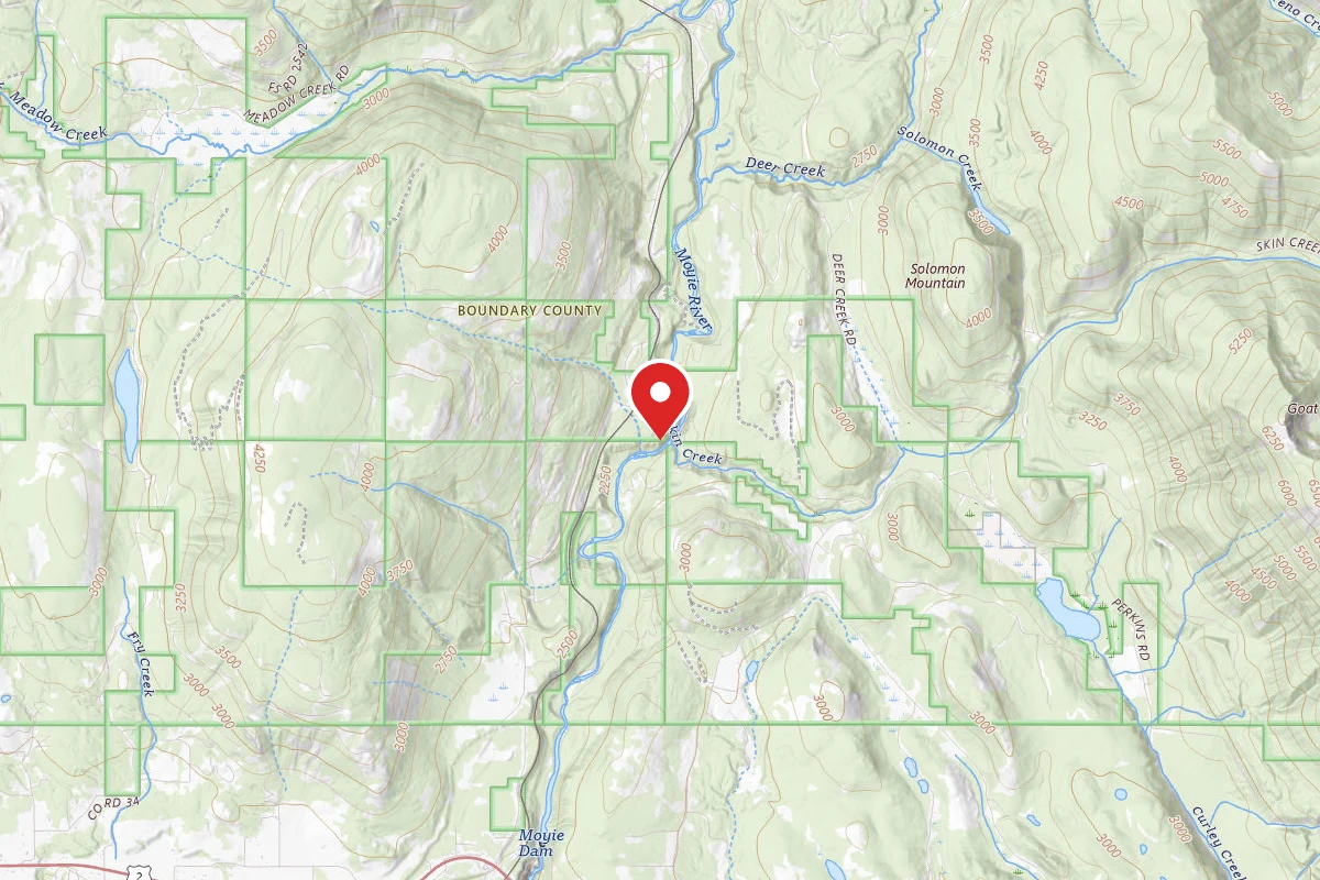 Idaho Panhandle Dispersed Campsite OLD MOYIE DAM 02