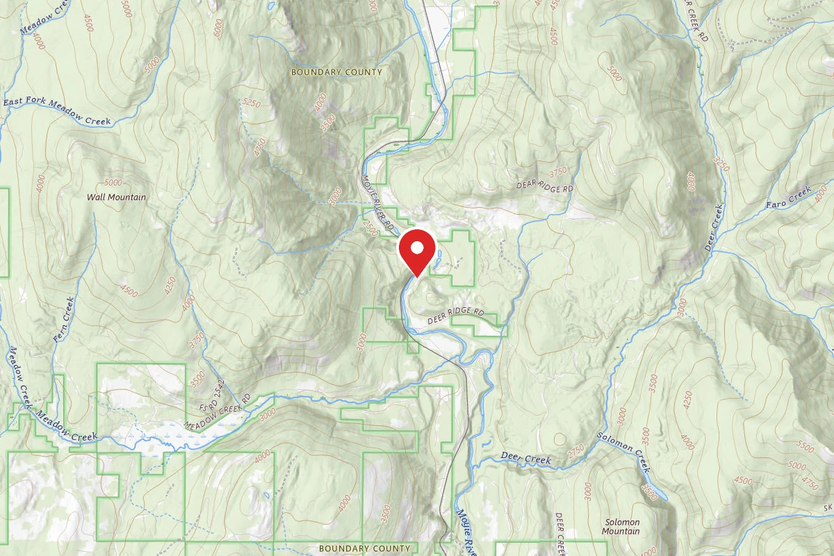 Idaho Panhandle Dispersed Campsite MEADOW CREEK ROAD 02