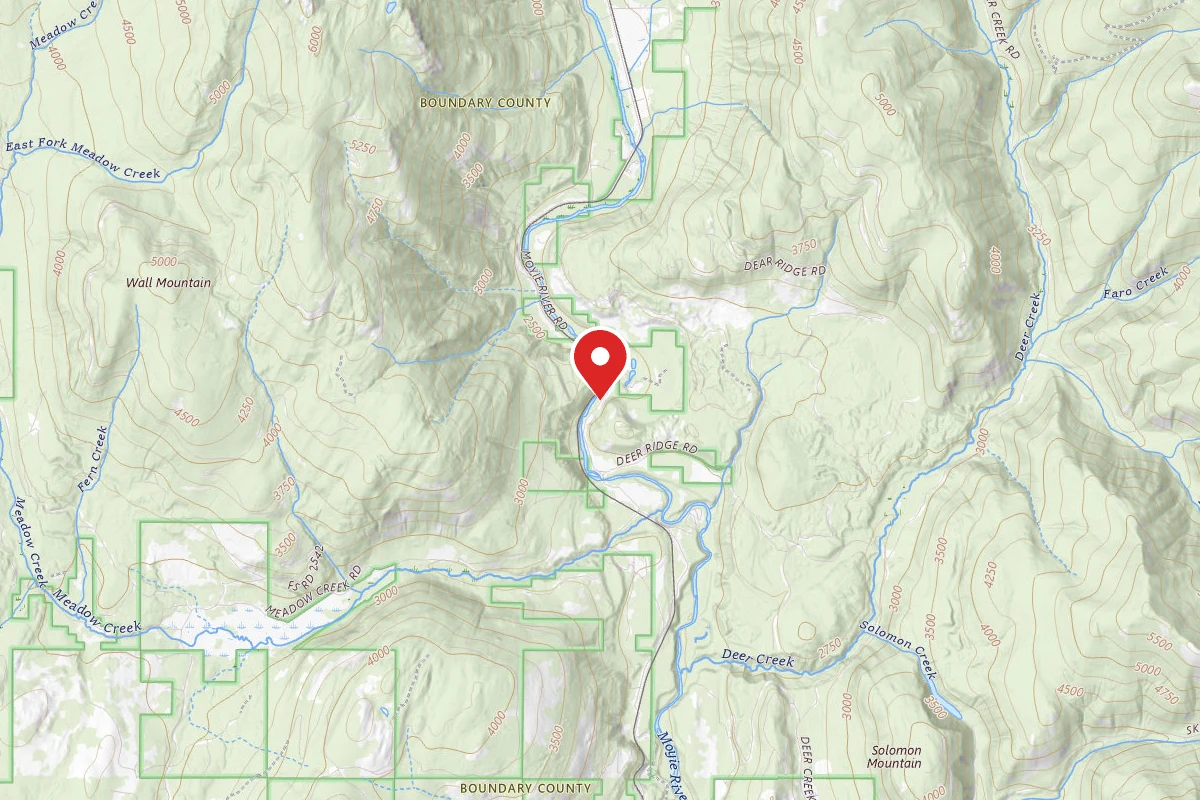 Idaho Panhandle Dispersed Campsite MEADOW CREEK ROAD 04