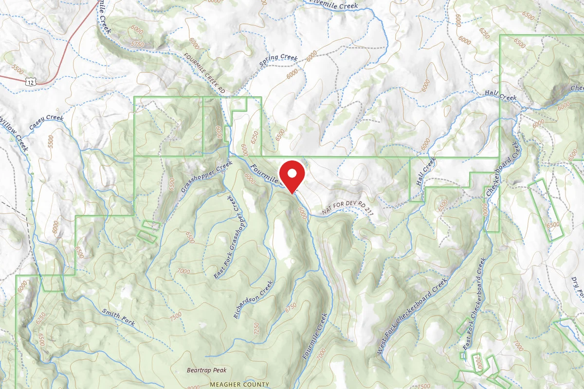 Helena-Lewis and Clark Dispersed Campsite FOUR MILE-211-12