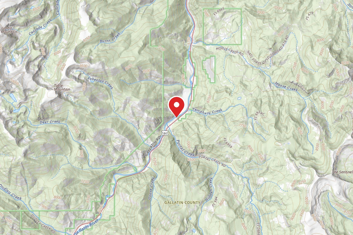 Custer Gallatin Dispersed Campsite HWY191-76 MM53.6