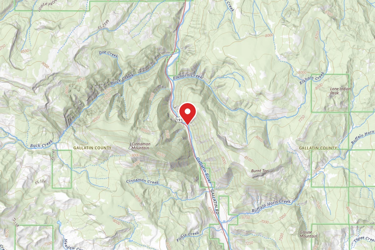 Custer Gallatin Dispersed Campsite HWY191-91 MM38.6