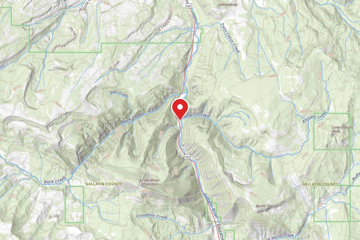 Custer Gallatin Dispersed Campsite HWY191-97C MM40.2