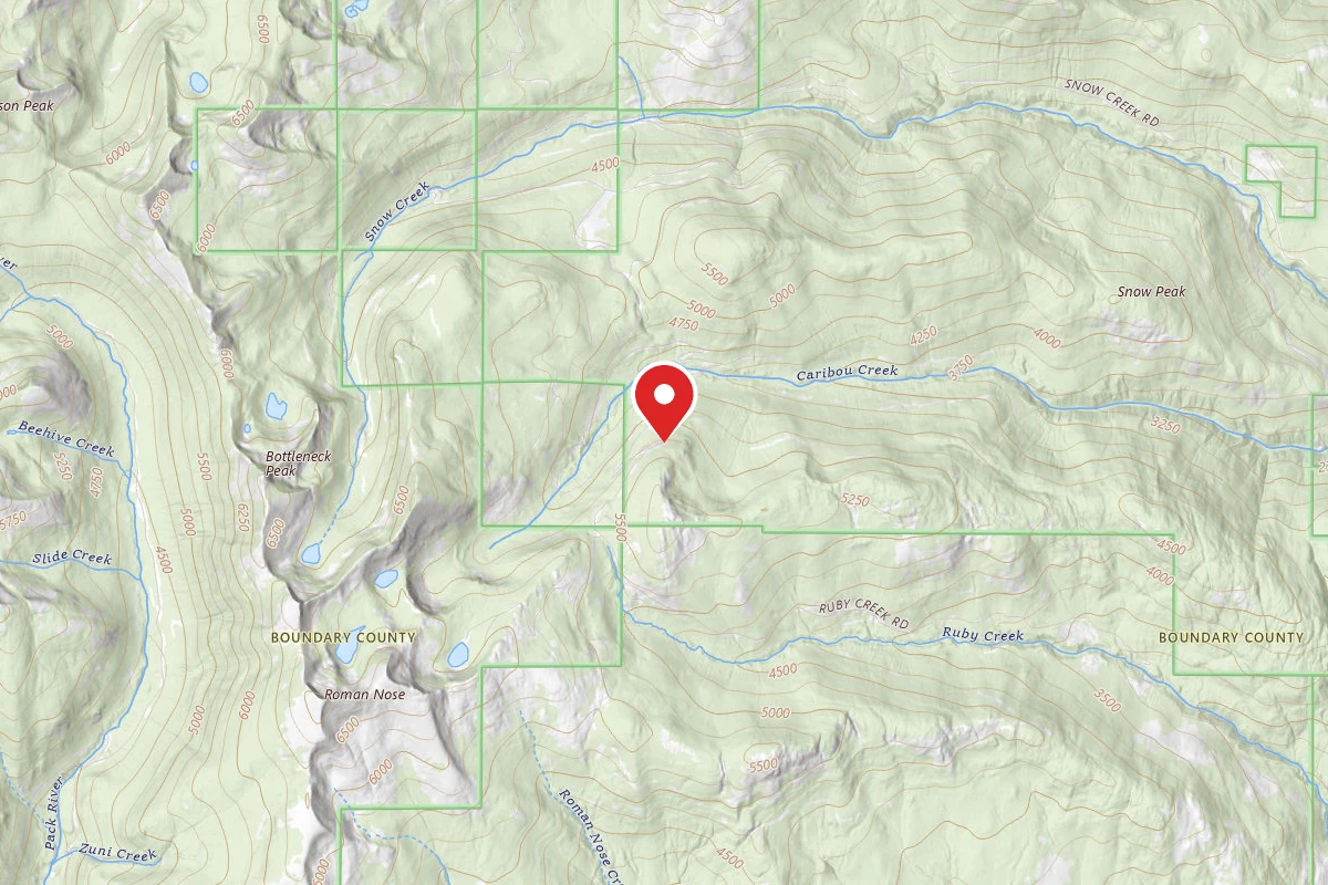 Idaho Panhandle Dispersed Campsite FS ROAD 1007