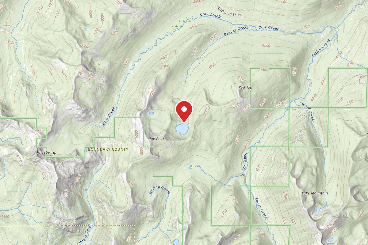 Idaho Panhandle Dispersed Campsite HIDDEN LAKE (ON FS TRAIL 102)