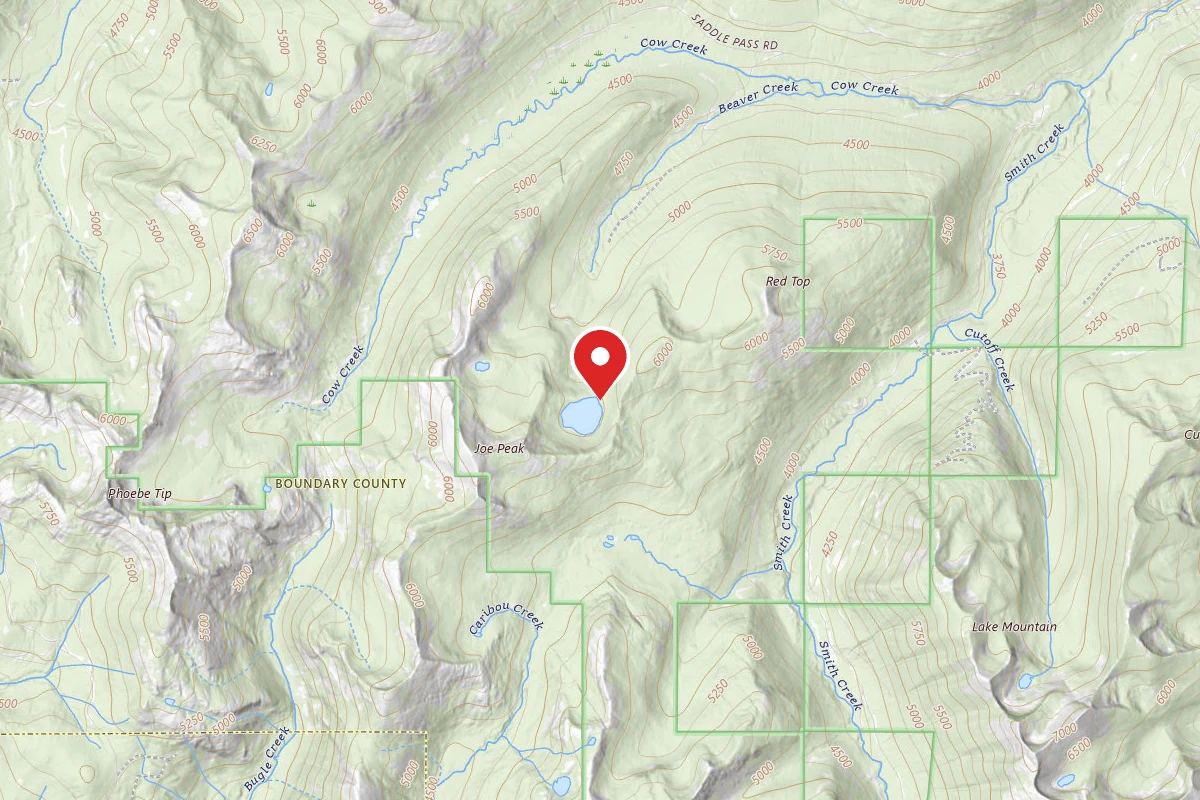 Idaho Panhandle Dispersed Campsite HIDDEN LAKE (ON FS TRAIL 102)