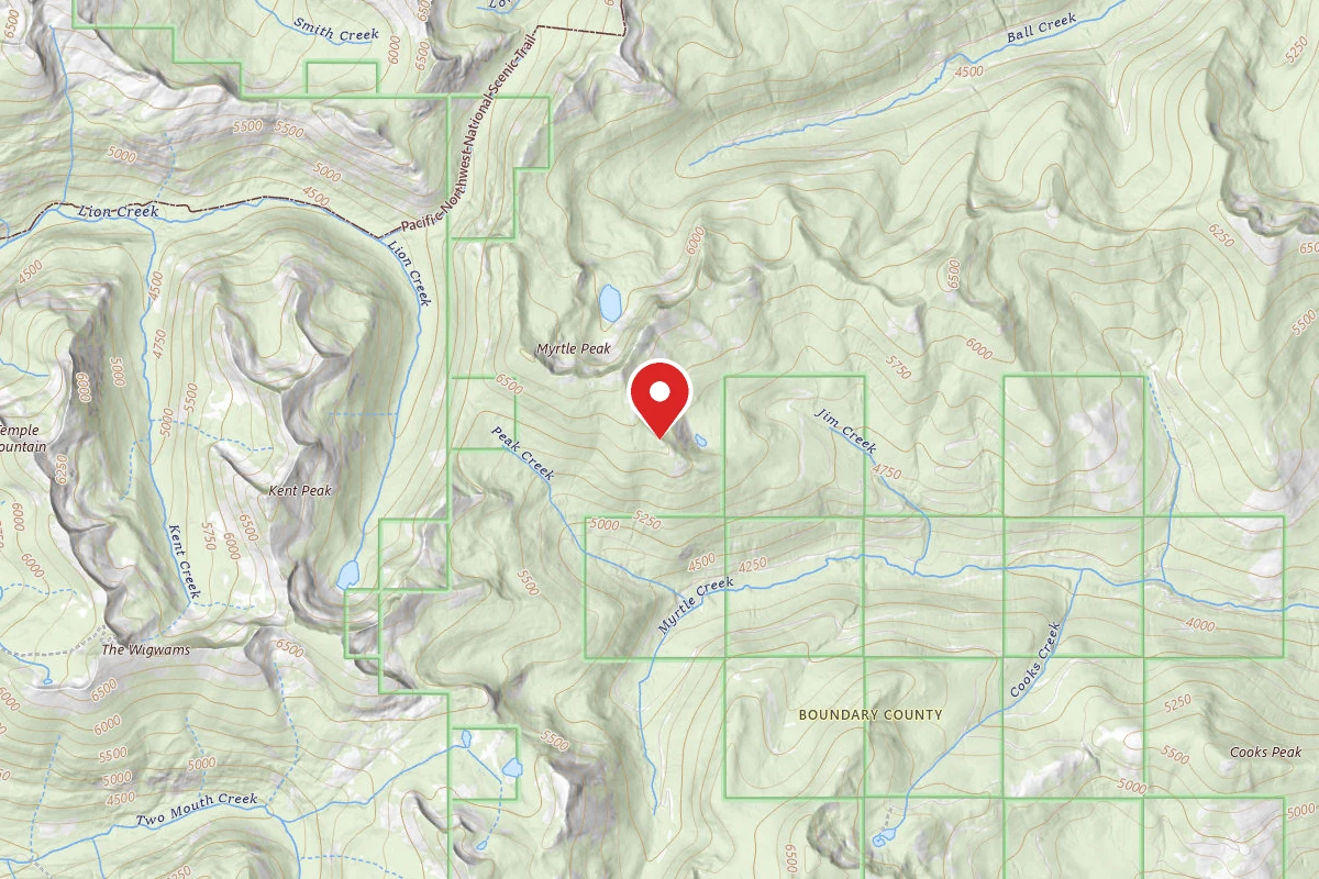 Idaho Panhandle Dispersed Campsite FS TRAIL 286 (MYRTLE PEAK/LAKE ACCESS)
