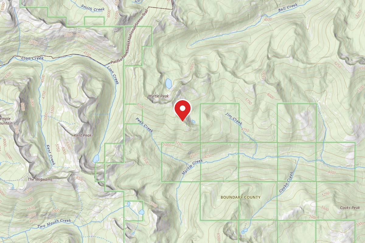 Idaho Panhandle Dispersed Campsite FS TRAIL 286 (MYRTLE PEAK/LAKE ACCESS)