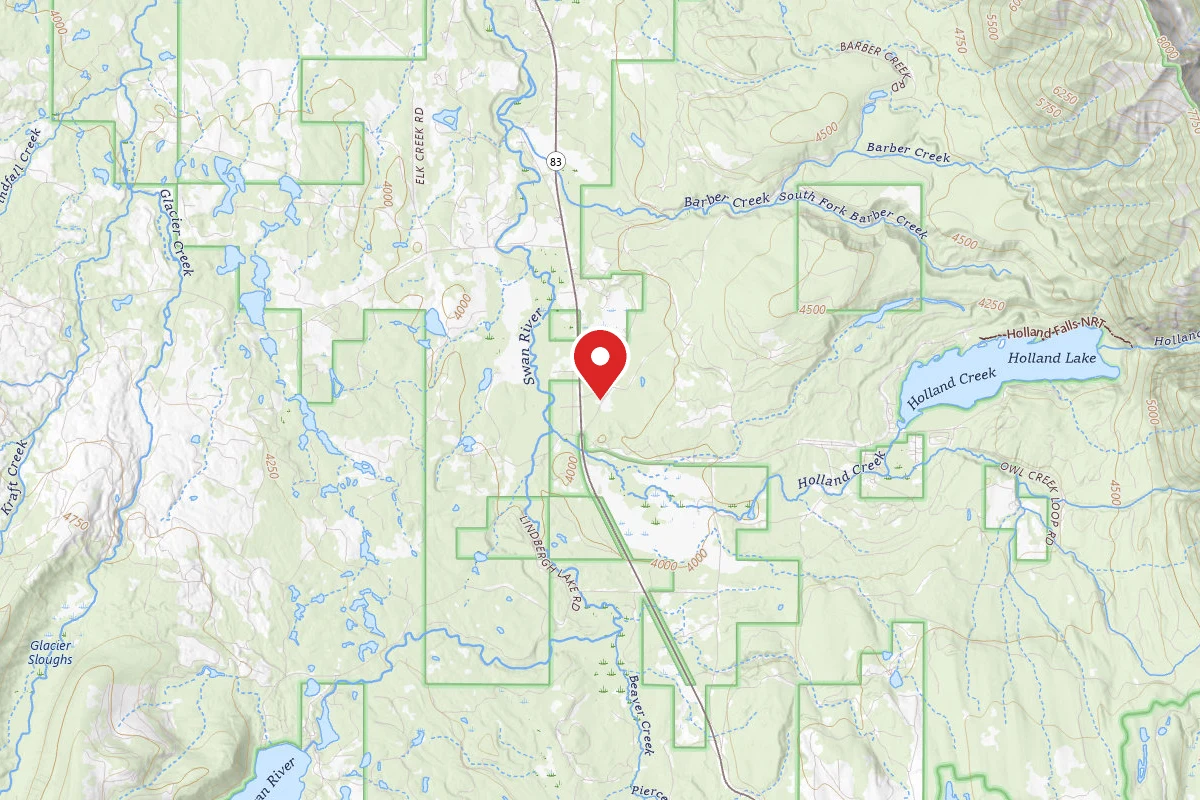 Flathead Dispersed Campsite BARBER CREEK GRAVEL PIT - ROAD 10563