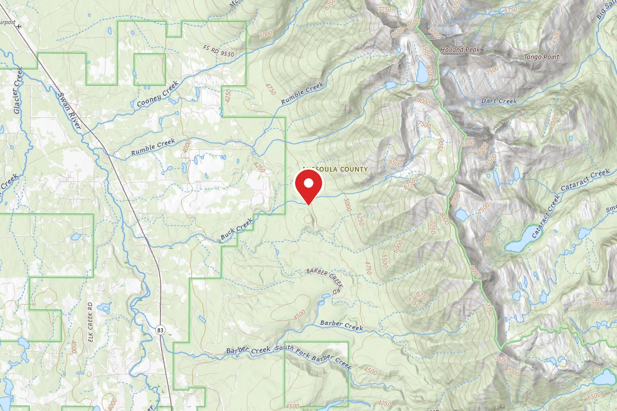 Flathead Dispersed Campsite FOOTHILLS TRAIL - BARBER CREEK ROAD 905 ACCESS