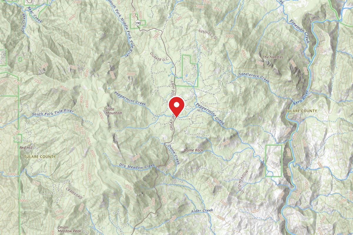 Sequoia National Forest Upper Peppermint Dispersed Area