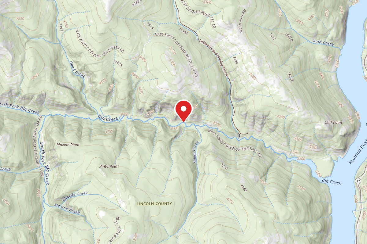 Kootenai Dispersed Campsite BIG CREEK MM3