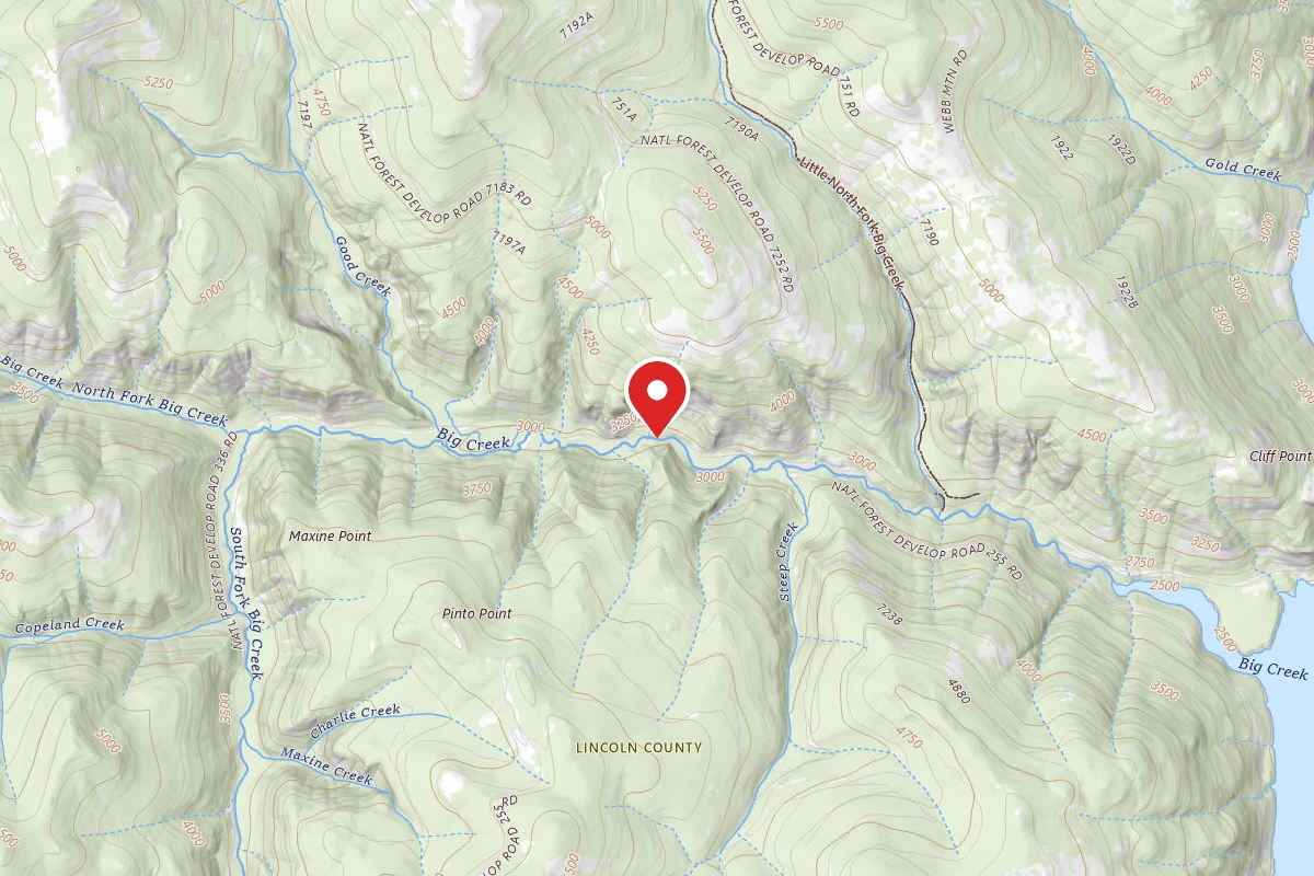 Kootenai Dispersed Campsite BIG CREEK MM4