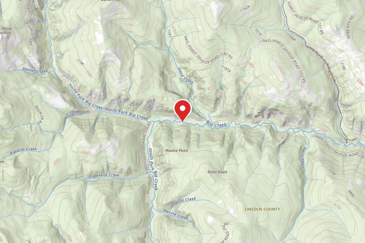 Kootenai Dispersed Campsite BIG CREEK MM6