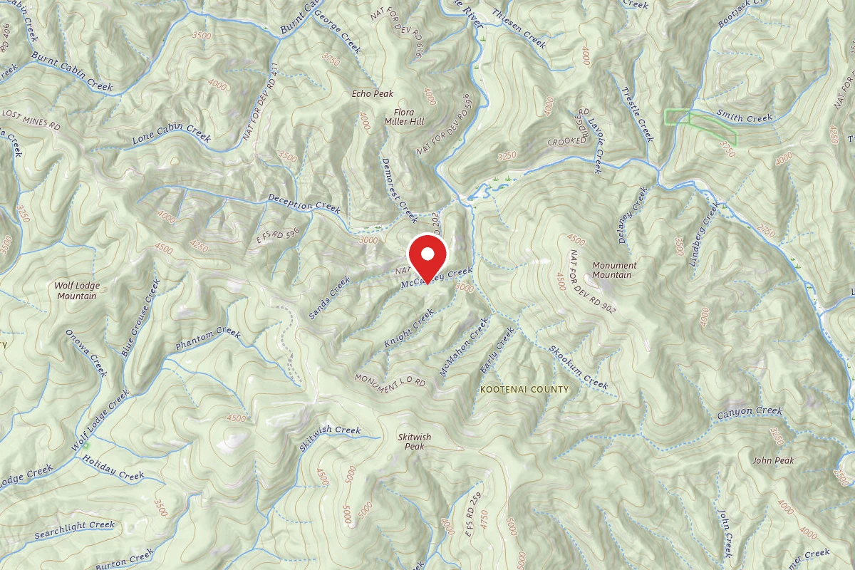 Idaho Panhandle Dispersed Campsite ROAD 202
