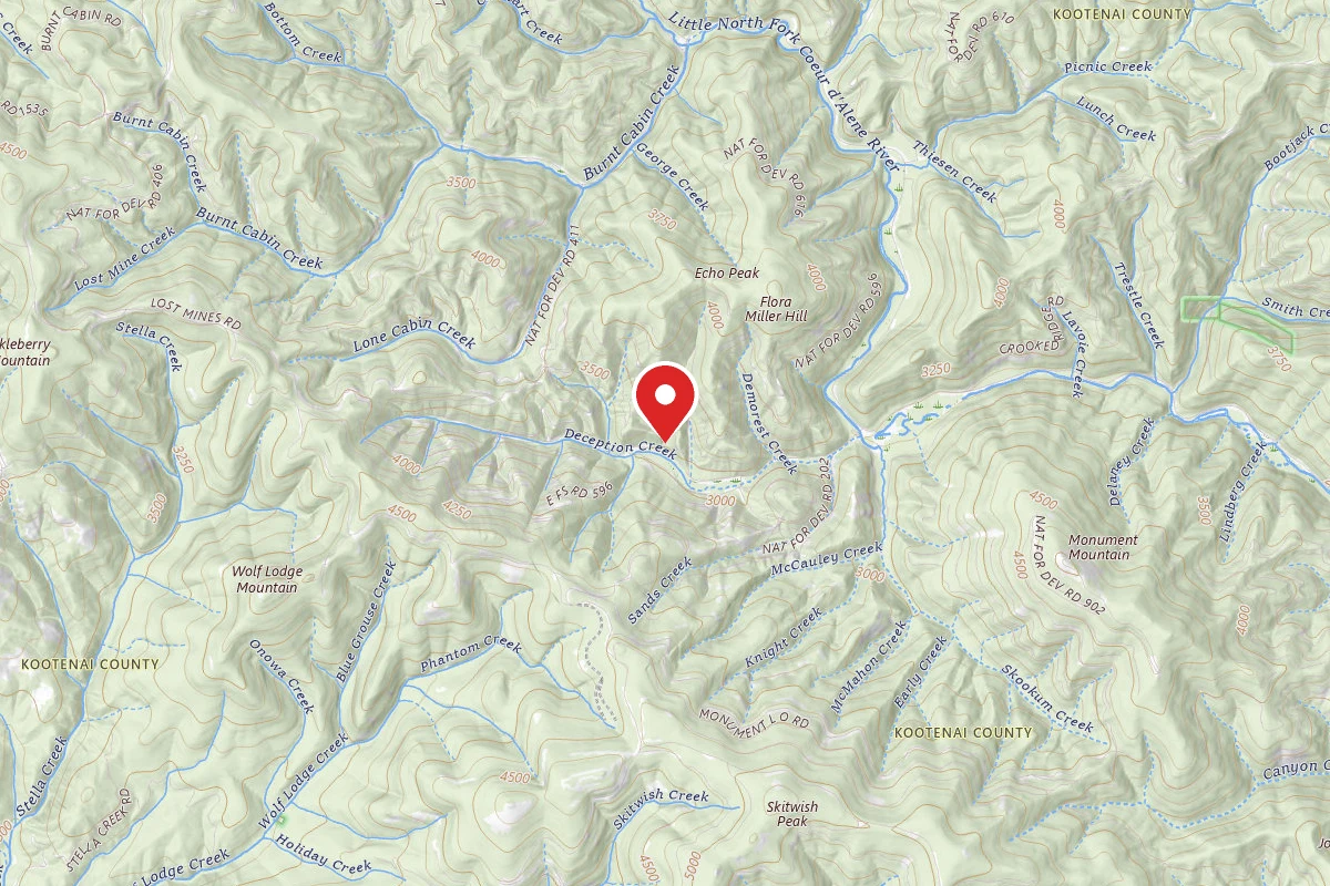 Idaho Panhandle Dispersed Campsite ROOAD 612 SITE 3