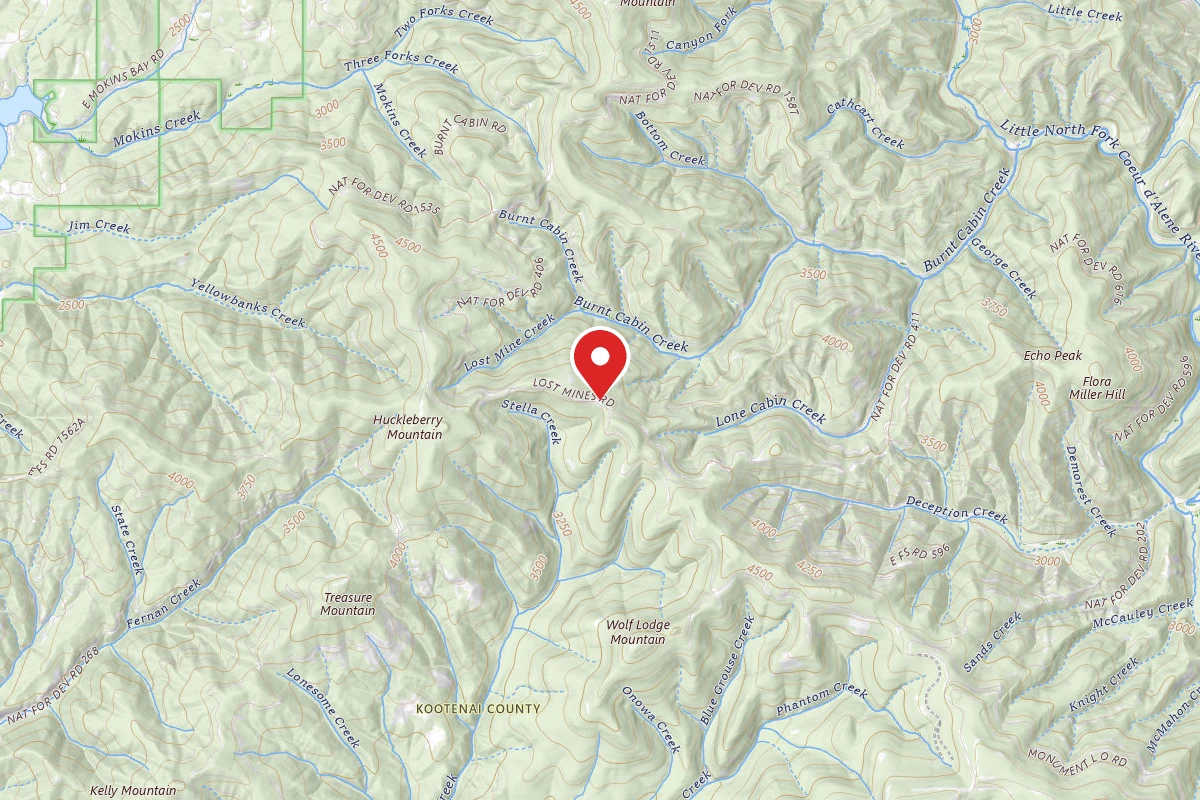 Idaho Panhandle Dispersed Campsite ROAD 612 SITE 9