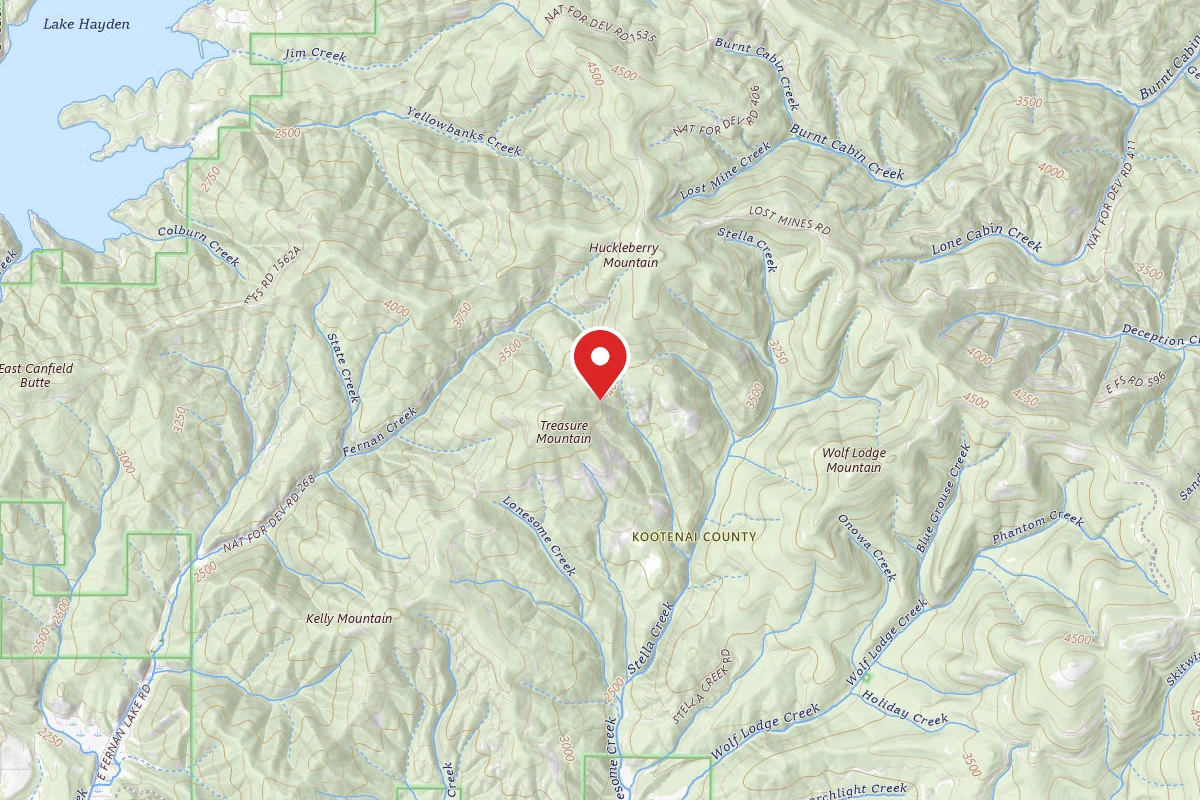 Idaho Panhandle Dispersed Campsite ROAD 499 SITE 2