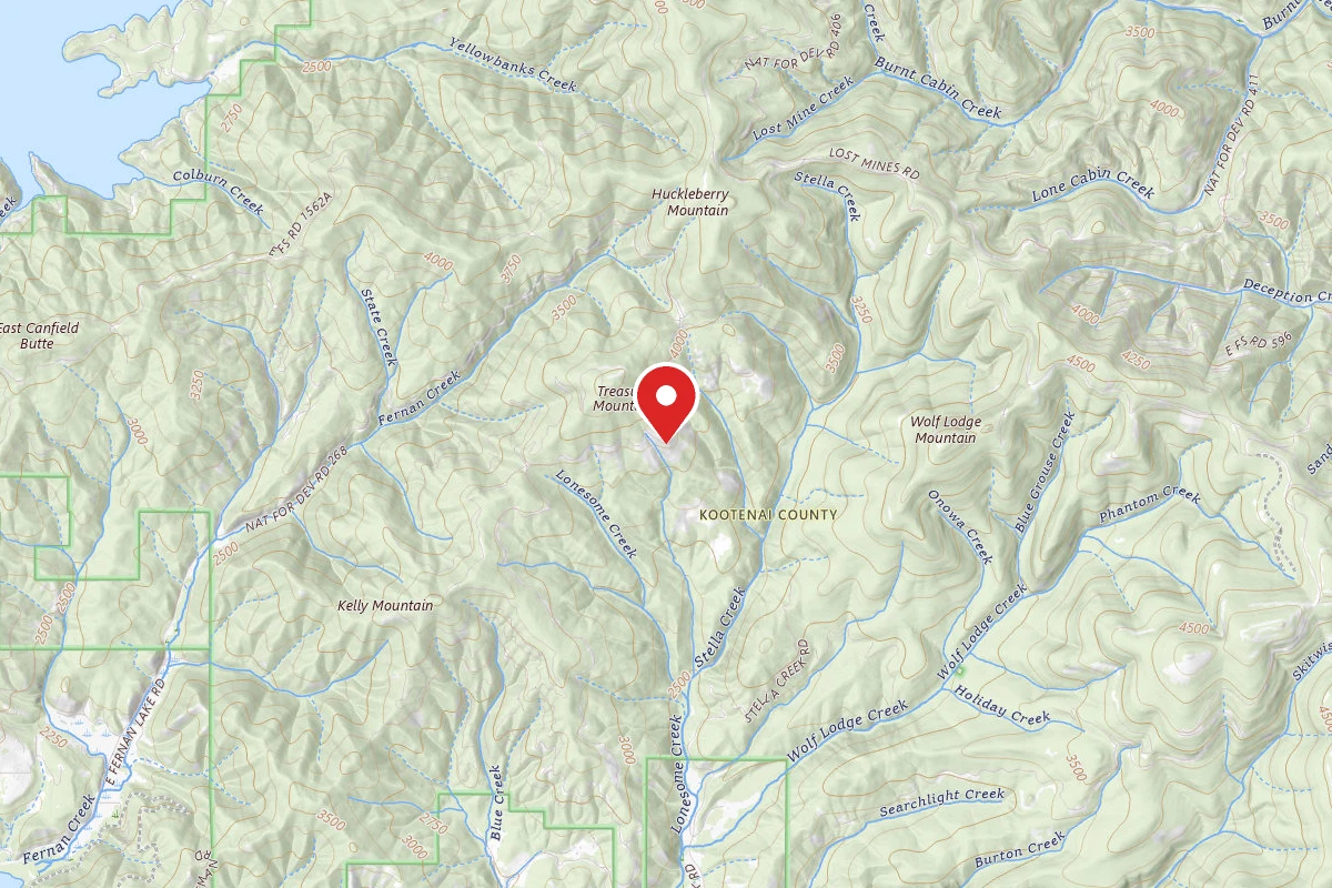 Idaho Panhandle Dispersed Campsite ROAD 499 SITE 3