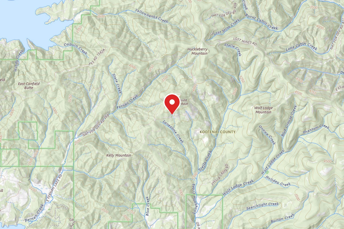 Idaho Panhandle Dispersed Campsite R0AD 499 SITE 4